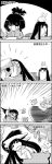  :x alternate_hairstyle animal animal_on_head bottle bunny bunny_on_head can comic commentary_request dodging emphasis_lines greyscale hair_tie highres holding houraisan_kaguya jacket long_hair long_sleeves lying monochrome motion_blur on_back on_head pen seiza shuriken sitting skirt sleeping smile tani_takeshi throwing tied_hair touhou track_jacket translation_request very_long_hair wide_sleeves yukkuri_shiteitte_ne 