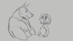  ambiguous_gender animated canine hug implied male mammal muscular muzzle_(disambiguation) pecs pointy_ears sethpup size_difference water 