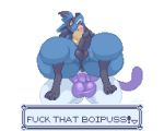  2018 3_toes ahegao anal anal_penetration animated anthro anthro_on_anthro balls black_balls black_fur black_penis blue_fur bouncing_balls bouncing_penis claws digital_media_(artwork) duo english_text erection fur giegues_(character) humanoid_penis legendary_pok&eacute;mon looking_pleasured lucario male male/male mewtwo nintendo on_top open_mouth penetration penis pixel_(artwork) pok&eacute;mon pok&eacute;mon_(species) purple_balls purple_penis purple_skin red_eyes saliva ses_vanbrubles sex solo_focus text thick_thighs toe_claws toes video_games white_skin yellow_fur 