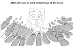  2018 anthro cartoon_network cat clothed clothing dbaru dialogue disembodied_penis english_text erection feline female imminent_sex male mammal mature_female monochrome nicole_watterson open_mouth penis penis_everywhere simple_background sketch smile text the_amazing_world_of_gumball white_background 