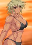  bikini black_bikini blonde_hair dark_skin muscle original swimsuit tagme takizawa_kairi taroimo_(00120014) 