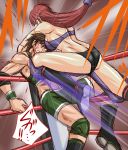  bangs blunt_bangs collar muscle purple_eyes red_hair shidou_ryuu tagme taroimo_(00120014) 