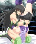  2girls amoh_jun black_hair blue_eyes long_hair multiple_girls muscle original shimamoto_utako tagme taroimo_(00120014) 