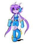  anthro aquatic_dragon boots breasts clothed clothing dragon female footwear freedom_planet gamesgb gloves hair horn hybrid long_hair mammal purple_eyes purple_hair sash_lilac simple_background solo video_games white_background 