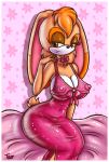  anthro bedroom_eyes breasts cleavage clothed clothing female half-closed_eyes innocenttazlet lagomorph lingerie looking_at_viewer mammal nipple_bulge rabbit seductive smile solo sonic_(series) vanilla_the_rabbit 