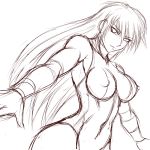  1girl leotard long_hair muscle original shimamoto_utako sketch solo tagme taroimo_(00120014) 