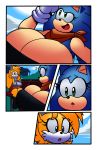  absurd_res anthro big_breasts breasts canine comic crossgender denizen1414 dreamcastzx1 encounter female fox hedgehog hi_res huge_breasts mammal miles_prower sonic_(series) sonic_the_hedgehog video_games 