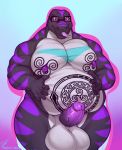  anthro balls belly big_balls big_belly erection eyewear glasses huge_balls humanoid_penis hyper hyper_belly male marlon.cores muscular muscular_male overweight overweight_male pecs penis reptile scalie snake tattoo thick_penis tongue tongue_out vein 