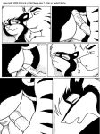  2001 anal anal_penetration biting_lip black_and_white butt close-up comic feline female male male/female mammal mephitid monochrome patrick_little penetration penis pussy sex skunk tiger 