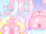  anthro aria_the_bubblegum_dragoness belly big_belly big_breasts blubglub blue_body blush breasts bubble comic dragon duo erection eyes_closed female frottage herm huge_breasts inflation internal intersex kissing nipples nude penetration penis pink_body sex side_boob simple_background titfuck tongue tongue_out vaginal vaginal_penetration 