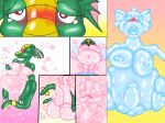  ahegao anthro aria_the_bubblegum_dragoness belly big_belly big_breasts big_butt blubglub blue_body breasts bubble butt comic dragon duo female floating green_body herm inflation intersex looking_pleasured nude penis pink_body plump_labia pussy simple_background sitting slightly_chubby spread_legs spreading tongue tongue_out transformation 
