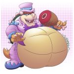  belly big_belly bowser eggo21 expansion hair inflation koopa male mario_bros meat nintendo red_hair scalie stomach_noises video_games 