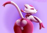  2018 anthro big_butt butt coffeefly collar digital_media_(artwork) female gradient_background hi_res looking_at_viewer looking_back mammal mienshao misu_nox nintendo nude pok&eacute;mon pok&eacute;mon_(species) pok&eacute;mon_mystery_dungeon presenting purple_background pussy shiny_pok&eacute;mon simple_background solo video_games wanderlust 