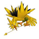  2012 alpha_channel ambiguous_gender aminonoodle beak feral holding_object legendary_pok&eacute;mon nintendo pok&eacute;mon pok&eacute;mon_(species) simple_background solo transparent_background video_games zapdos 