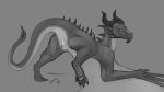  2018 butt danero dragon female feral looking_back paws presenting presenting_hindquarters pussy scalie selara slit solo wings wyvern 