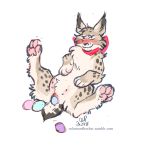  belly big_belly bloated blush bow clitoris easter_eggs egg feline female feral lying lynx mammal oviposition pawpads paws penetration pussy solo solomonfletcher spread_legs spread_pussy spreading vaginal vaginal_penetration zaire_(nightdancer) 