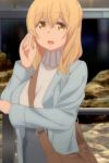  bag blonde_hair highres long_hair screencap stitched sunohara_ayaka sunoharasou_no_kanrinin-san third-party_edit turtleneck yellow_eyes 