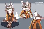  2018 anthro canine clothed clothing fur hi_res hoodie kuttoyaki male mammal seth_(tas) tokyo_afterschool_summoners 