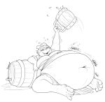  alcohol beer belly beverage bloated dawmino drinking kobold overweight stuffing 