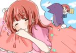  1girl animal bed chibi dream dreaming love_live! love_live!_school_idol_festival perfect_dream_project pillow sleeping uehara_ayumu zzz 