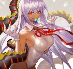  bb_(fate)_(all) bb_(swimsuit_mooncancer)_(fate) breasts danann fate/grand_order fate_(series) gloves large_breasts leotard long_hair purple_hair red_eyes saint_quartz tan tentacles very_long_hair white_gloves white_leotard 