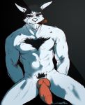  anthro bak barazoku canine cell dog husky looking_at_viewer male mammal muscular muscular_male nude penis shade sketch solo wolf 