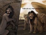  2018 detailed_background digital_media_(artwork) disney english_text feline female feral group kodardragon lion male mammal scar scar_(the_lion_king) simba sitting text the_lion_king 