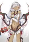  altera_(fate) ashino bare_hips bare_shoulders breasts choker closed_eyes closed_mouth collarbone commentary_request dark_skin detached_sleeves fate/grand_order fate_(series) feet_out_of_frame full_body_tattoo headdress highres holding holding_weapon jewelry midriff navel photon_ray revealing_clothes short_hair showgirl_skirt simple_background skirt small_breasts solo stomach_tattoo sword tan tattoo thighs veil weapon white_background 