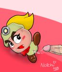  &lt;3 &lt;3_eyes 2018 after_sex anonymous clothed clothing cum cum_inside cum_on_body cum_on_feet cum_string disembodied_penis female goomba goombella hi_res humanoid_penis male mario_bros nintendo not_furry notchu paper_mario penis pink_background pussy simple_background video_games 