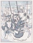  anthro balls canine cub cum cum_in_ass cum_inside fox humanoid_penis male male/male mammal penis public public_nudity rb slightly_chubby swing young 