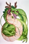  belly_scales dragon dragon_ball dragon_ball_z eastern_dragon feral green_scales horn red_eyes scales scalie shenron sheycra teeth whiskers 