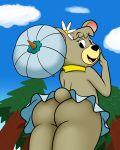  anthro bear butt butt_shot cindy_bear clothing female hanna&ndash;barbera hanna-barbera hi_res looking_at_viewer mammal marcodile miniskirt skirt upskirt yogi_bear 