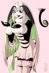  animal_humanoid antennae arthropod arthropod_humanoid black_sclera black_tongue blush breasts clothing egocider exotic_pupils female fur green_eyes green_hair hair hand_on_breast hi_res humanoid insect insect_humanoid juniper_(egocider) legwear lepidopteran lepidopteran_humanoid long_hair moth_humanoid neck_tuft open_mouth pink_background simple_background solo standing thigh_highs tongue tongue_out tuft white_fur white_hair 