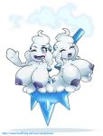  alternate_species areola auntymoria big_breasts breasts dessert duo eyes_closed female female/female food huge_breasts humanoid humanoidized ice ice_cream icicle nintendo nipples not_furry nude open_mouth pok&eacute;mon pok&eacute;mon_(species) pok&eacute;morph purple_nipples simple_background smile snow vanilluxe video_games white_body 