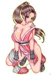  1girl breasts fatal_fury huge_breasts kyo ponytail shiranui_mai solo 