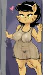  &lt;3 2018 anthro babydoll bedroom_eyes black_hair breasts cat clothing dbaru digital_media_(artwork) feline female green_eyes hair half-closed_eyes looking_at_viewer mammal mature_female mrs._katswell navel nickelodeon nipples pubes pussy seductive slightly_chubby smile solo standing t.u.f.f._puppy thick_thighs 