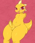  blush erection hi_res male monster_kid penis saurian_(artist) scalie solo uncut undertale video_games 