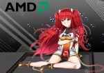  amd black_gloves breasts gloves gradient_clothes medium_breasts red_hair ryfa short tagme xanadu_avici 