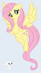  2012 amocin angel_(mlp) cutie_mark duo equine eyelashes feathered_wings feathers female feral fluttershy_(mlp) friendship_is_magic fur hair horse lagomorph looking_at_viewer male mammal my_little_pony pegasus pink_hair rabbit white_fur wings yellow_feathers 