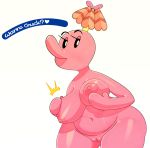  2018 big_breasts big_butt big_nose breasts butt deep_navel digital_media_(artwork) english_text female humanoid mario_bros mouthless navel nintendo nude overweight overweight_female pianta pussy simple_background somescrub super_mario_sunshine text thick_thighs video_games voluptuous wide_hips 