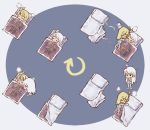  &gt;_&lt; admiral_hipper_(azur_lane) ahoge azur_lane blonde_hair emblem futon highres multiple_girls pajamas pillow prinz_eugen_(azur_lane) rolling silver_hair sleeping tweetdian under_covers 