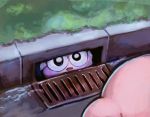  commentary_request eye_contact from_behind grass it_(stephen_king) kirby kirby_(series) looking_at_another marx multiple_boys open_mouth parody peeking_out sewer_grate shiburingaru smile 