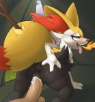  2018 anthro anus balls black_fur blush braixen claws cloud day dipstick_tail duo ejaculation erection female fire fur grass human interspecies looking_pleasured male male/female male_penetrating mammal multicolored_tail nintendo open_mouth orange_eyes orange_nose orgasm penetration penis pok&eacute;mon pok&eacute;mon_(species) pussy sex sky slimefur stick story story_in_description teeth tent tongue tongue_out vaginal vaginal_penetration video_games white_fur yellow_fur 