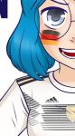  afd-chan blue_hair female germany personification politics soccer_uniform sportswear 