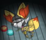  ambiguous_gender bdsm blindfold bondage bound charly-sparks cloth_gag fennekin gag harness hood nintendo pok&eacute;mon pok&eacute;mon_(species) rope rubber solo straps tape video_games 