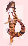  2017 4_toes alex_marx alexthecatte anthro areola ariannafray_pr black_fur breasts chest_tuft claws countershading digital_media_(artwork) fangs feline female fluffy fluffy_tail front_view fur green_eyes hair half-closed_eyes hi_res long_hair long_legs mammal multicolored_fur navel nipples nude orange_fur paws pose pussy slim smile solo standing striped_fur stripes tasteful_nudity teeth tiger toe_claws toeless_(marking) toes tuft whiskers white_countershading white_fur 