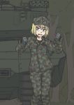  blonde_hair female germany ground_vehicle military military_uniform military_vehicle motor_vehicle putsch-chan tank uniform 