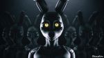  2018 3d_(artwork) animatronic anthro bexstin digital_media_(artwork) female five_nights_at_freddy&#039;s glowing glowing_eyes group hi_res lagomorph looking_at_viewer machine mammal rabbit robot simple_background solo_focus source_filmmaker video_games 