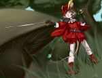  1boy animal_ears aogami boots brown_hair cape green_eyes mouse_ears mouse_tail red_mage sword tail weapon 