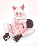  2018 alternate_species animal_humanoid breasts capcom clothing dragon female flying_wyvern hair humanoid humanoidized inverted_nipples kokomocoloco lingerie looking_at_viewer mammal monster_girl_(genre) monster_hunter monster_hunter_world negligee nipples paolumu pink_eyes short_hair small_breasts solo video_games white_hair wyvern 